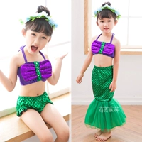 Trang phục nàng tiên cá Đầm bé gái Quần áo bơi cho bé gái Đồ bơi chia công chúa Bikini Bộ ba mảnh đồ bơi cho bé