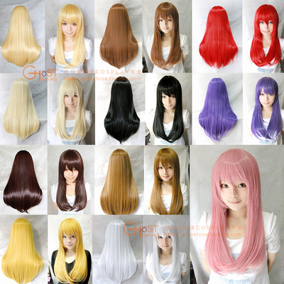 taobao agent Spot boxes cosplay wig 60cm multi -color anime receivable hair tail COS fake wool wig