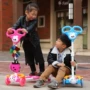 Scooter trẻ em 3 tuổi bé mới bốn bánh gấp bánh xe dày scooter gấp cậu bé lớn bánh xe rộng xe đẩy nóng xe đạp trẻ em 2 bánh