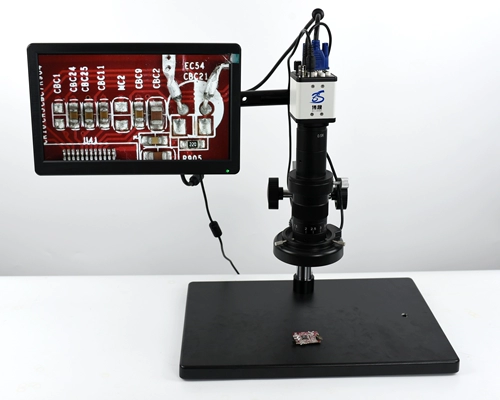 HD VGA/BNC Электронный микроскоп Обнаружение обслуживания и оценка ПЗС промышленное увеличительное стекло цифровое