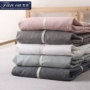 Giường cotton không in cotton cotton 1.8 1.5 1.2 m trải giường màu nâu tấm đơn Simmons - Trang bị Covers Ga phủ giường là gì