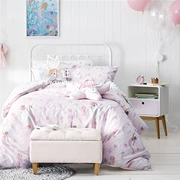 小 钰 记 Úc quảng cáo trẻ em giường quilt cover + pillowcase sao nàng tiên cá bông tại chỗ