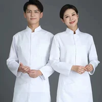 Белый хлопковый лонгслив, фартук