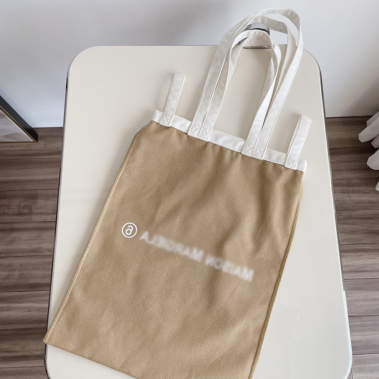 KhakiBuilding block home Ex gratia payment fashionable mm6 canvas Tote Bag Shoulder back Portable