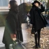Áo khoác len nhỏ màu đen nữ ngắn nữ 2019 thời trang xuân hè Thu đông Hepburn gió hai mặt áo cashmere - Áo khoác ngắn áo phao nữ Áo khoác ngắn