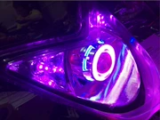 Wuyang Honda đuổi theo đèn pha mơ ước WH125T-2 đôi mắt thiên thần xenon đèn quỷ mắt lắp ráp - Đèn HID xe máy