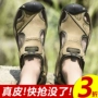 Baotou dép nam da mùa hè mới giày bình thường thủy triều thể thao ngoài trời lớp đầu tiên giày da bãi biển sandal nam đẹp