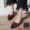 Giày đi mưa nữ ống ngắn thời trang Hàn Quốc phẳng mũi nông cộng với giày nhung cotton bốn mùa chống trơn trượt giày nữ