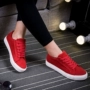 2017 mùa thu mới cô gái giày vải đỏ nữ thấp để giúp học sinh trung học thể thao giày trẻ em lớn giày nữ 15 tuổi dép sandal nữ