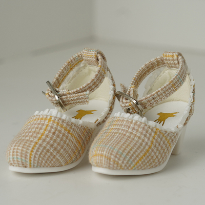 taobao agent BJD four -point baby shoes Xiongmei msd rabbit Doudou MDD lattice lace -up high heels 1/4 baby shoes spot