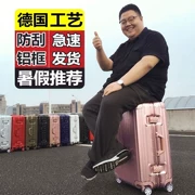 Trường hợp xe đẩy retro vali phổ bánh xe 24 inch vali học sinh nữ 26 khung nhôm hộp nam túi hành lý mật khẩu