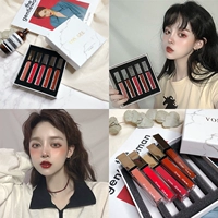 Ins rung cùng Von Gee đá cẩm thạch thủy tinh son môi set lip gloss lip gloss dưỡng ẩm màu cà chua học sinh son bóng shu uemura	