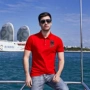 Áo thun nam ngắn tay trung niên nam thêu cotton ve áo polo nam màu rắn kinh doanh cha mùa hè cha áo thun - Polo store t shirt