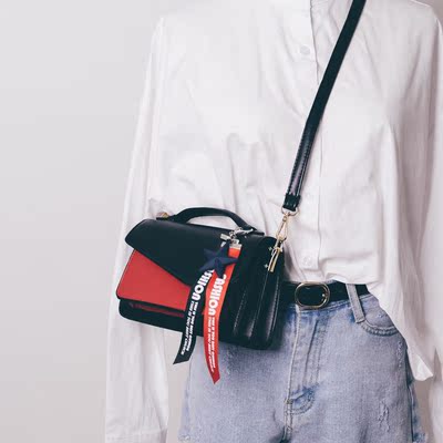 包包女2017新款韩版百搭ulzzang斜挎单肩原宿港风chic链条小包女