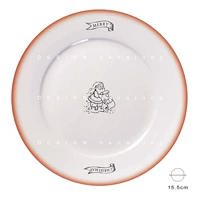 6 -INCH Santa Santa Santa Red Style Plate 1