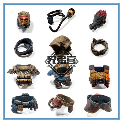 taobao agent Sour Rain War 3.75 -inch 1:18 Desert Earth Ghost Moving Army Head Carving Armor Equipment DIY Accessories Model