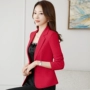 Suit jacket nữ phiên bản Hàn Quốc 2019 xuân mới nhún vai khí chất ngắn đoạn hoang dã giản dị tay dài phù hợp với nhỏ áo khoác blazer nữ