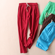 Đa màu sắc mùa xuân văn học quần âu mỏng phần bông chín quần quần quần a902-899 shop thời trang nữ