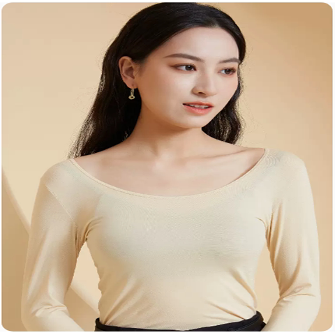 Очень тонкая тепловая underwear с круглым воротом, базовый тонкийoverall, плотно