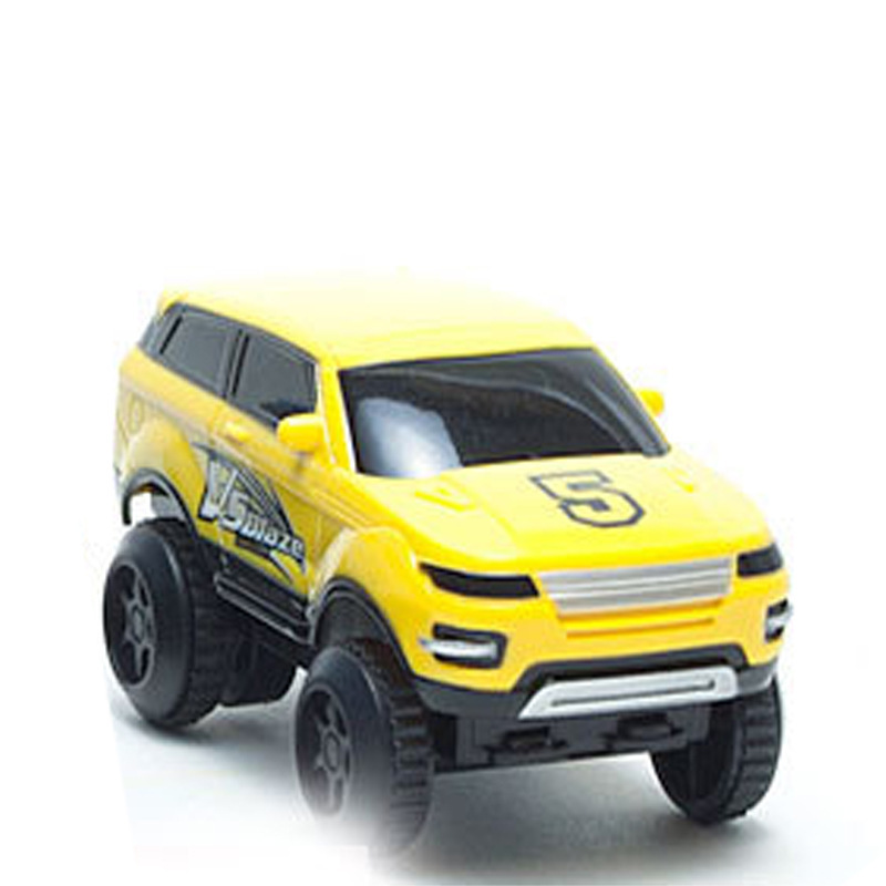 Yellow Electric Racing Car (4.7Cm)Electric track Toy car Specially equipped racing multi-storey track automobile Changeable Rail car Toys a car Electric