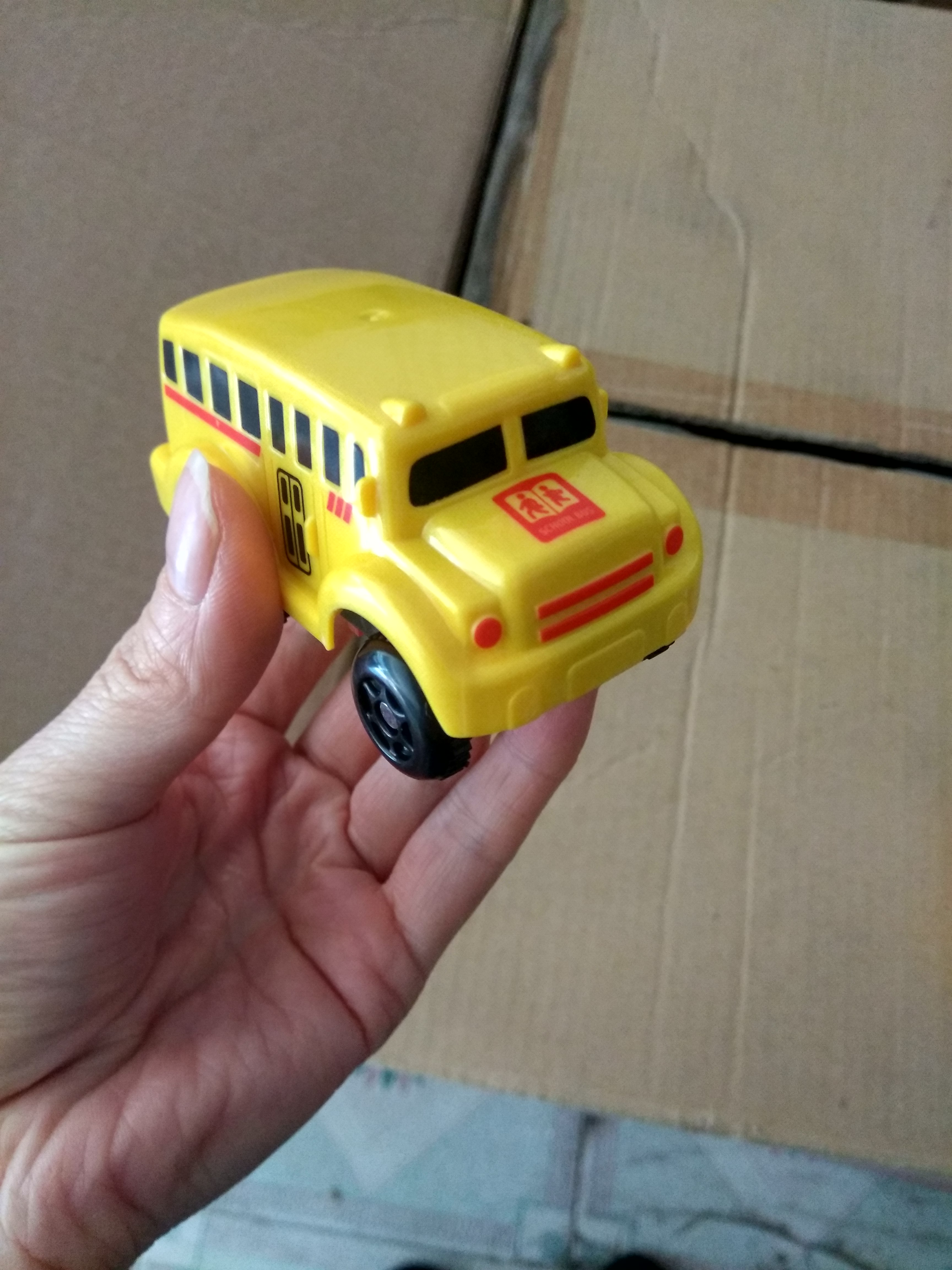 School Bus Electric Racing Car 4.2CmElectric track Toy car Specially equipped racing multi-storey track automobile Changeable Rail car Toys a car Electric