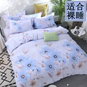 Mùa hè giường đôi hai mặt Tencel bốn mảnh đặt 1.5m1.8m gạo giường băng lụa mùa hè mát mẻ tấm chăn bìa mượt khỏa thân ngủ