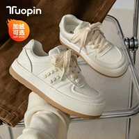 鮀品 Демисезонная оригинальная универсальная белая обувь, японские флисовые кроссовки на платформе