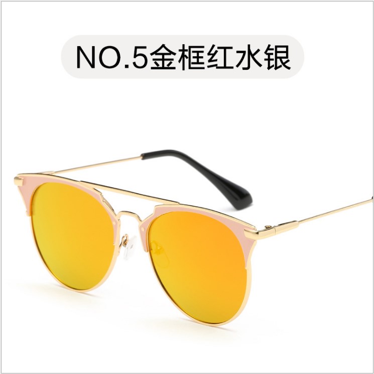 Gold Frame Red Mercurynew pattern Chaozhou people Sun glasses fashion Korean version Sunglasses 2020 men and women Retro Sunglasses Star of the same style Online red money