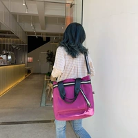 Нейлоновая портативная вместительная и большая сумка на одно плечо для отдыха, в корейском стиле, ткань оксфорд
