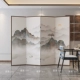 Tùy chỉnh 
            Màn hình phong cảnh Trung Quốc mới theo phong cách Trung Quốc phòng khách khách sạn hiện đại tối giản tùy chỉnh màn hình gấp gỗ rắn di động