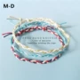 Hạn chế dệt tay DIY phiên bản Hàn Quốc của thủy triều ba màu dây siêu mịn chúc dây may mắn vòng tay nam nữ tặng quà vòng tay hermes