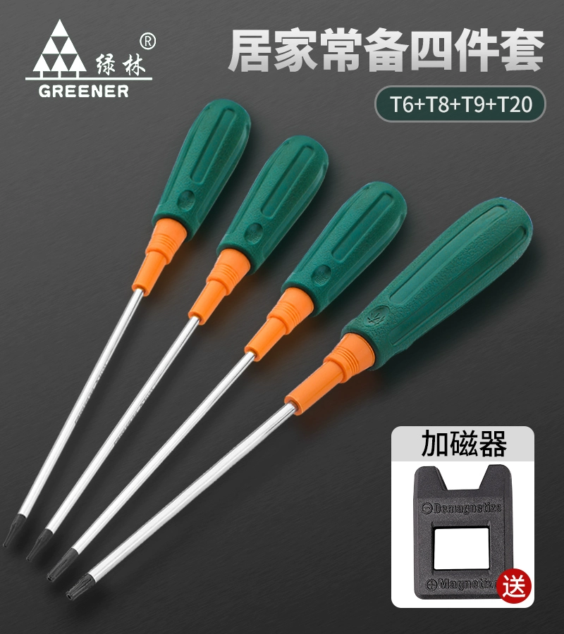 Rừng Xanh Lỗ Giữa Tua Vít Đầu Torx Nhỏ T10 Bên Trong Ngôi Sao Lục Giác Hoa Tua Vít T20 M Từ Tua Vít Bộ Dụng Cụ 