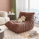 Sofa sâu bướm tùy chỉnh 
            ban đầu da lộn lười ban đầu phòng khách căn hộ nhỏ có thể nằm trên ban công ghế đơn lưới màu đỏ giải trí đơn giản