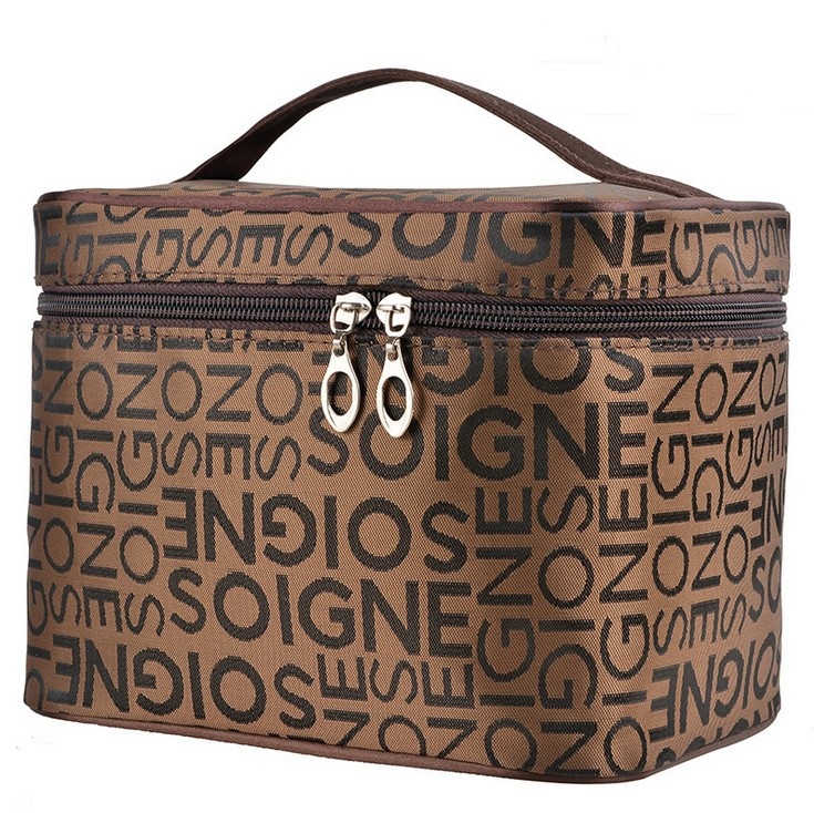 Alphabet Coffee LargeVertical section high-capacity portable letter Cosmetic Bag Chemical box Foldable Cosmetic Bag Cosmetics Storage bag free shipping