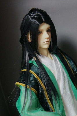 taobao agent Styling wig [Listening to the wind] 3 -point uncle BJD style, Hanfu, elegant scholar, knights
