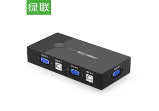 Зеленый Union (Ugreen) KVM-переключатель VGA видеокадрер два входа два выхода компьютерный переключатель 30357