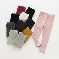 Đặc biệt ưu đãi quần áo cho trẻ em cha mẹ trẻ em 2018 mùa thu quần legging cotton co giãn mịn màng màu tự quần quần jean lót lông cho bé