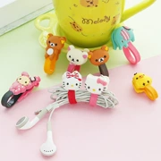 Cửa hàng bách hóa ngọt ngào dễ thương và dễ dàng gấu cuộn Hàn Quốc nút khóa dây tai nghe dòng điện thoại di động cuộn dây - Trang chủ