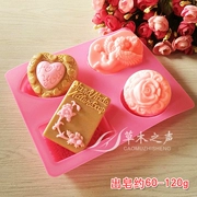 Khuôn xà phòng làm bằng tay Tự làm khuôn xà phòng lạnh Angel Flower Love Square mold - Tự làm khuôn nướng