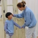 Zhe Sifan nguyên bản trang phục cha mẹ và con 2020 mùa xuân mới mẹ và con mẹ phụ nữ Hàn Quốc giả áo len hai áo thun - Trang phục dành cho cha mẹ và con