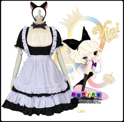 taobao agent Black and white classic Japanese sexy clothing, cute dress, cosplay