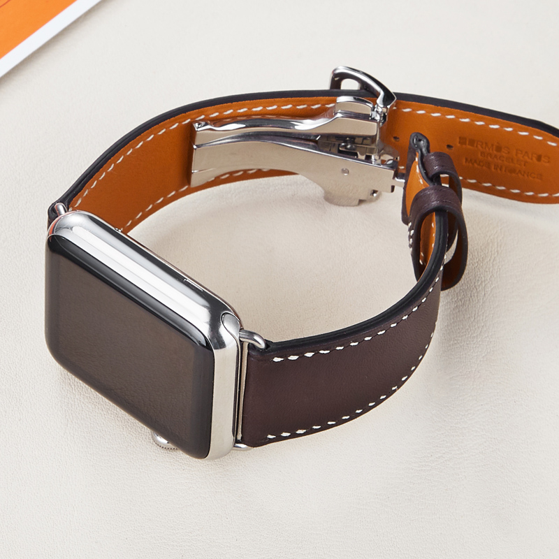Sandalwoodiwatch Watch strap manual genuine leather apple watch Wrist watch Watch strap apply Apple Series 6 / 54 / 321