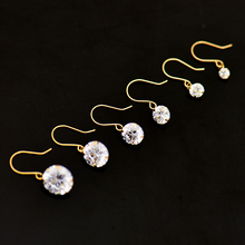 Корейская мода 14K 10K Золото Красивое Швейцарское бурение Серьги Ушные гвозди Корейский подарок