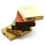 Vỏ gỗ sạc kho báu có thể được tùy chỉnh logo vỏ gỗ di động sạc điện kho báu khắc laser từ - Ngân hàng điện thoại di động