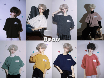 taobao agent ◆ Bears ◆ BJD baby clothing A376 loose and versatile Modal short -sleeved T -shirt top 8 color 1/4 & 1/3 & uncle