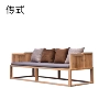 Mới Trung Quốc Zen gỗ rắn log phòng khách bộ sofa kết hợp khách sạn biệt thự thiết kế kỹ thuật tùy chỉnh đồ nội thất ghế sofa giường kéo