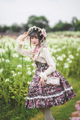 taobao agent Infanta Baby Vatican Lolita Flower Wall*Rose Flower Realm*Cotton JSK Elegant Lolita Skirt
