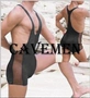 Thời trang nam mới Sexy Black Side Lưới Kết hợp áo tắm Boxer Đồ bơi gợi cảm - Nam bơi đầm mua quần bơi nam