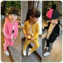 Quần áo trẻ em Hàn Quốc hai mảnh 2018 thu đông 2018 mới cho bé trai và bé gái đội mũ trùm đầu thể thao áo bé trai