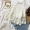 Sữa đen cô gái ~ mùa thu 2018 phụ nữ mới của Hàn Quốc phiên bản của hoang dã trumpet tay áo khâu ren voan áo sơ mi nữ triều
